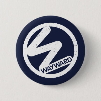 Badge with White Wayward Logo  Button