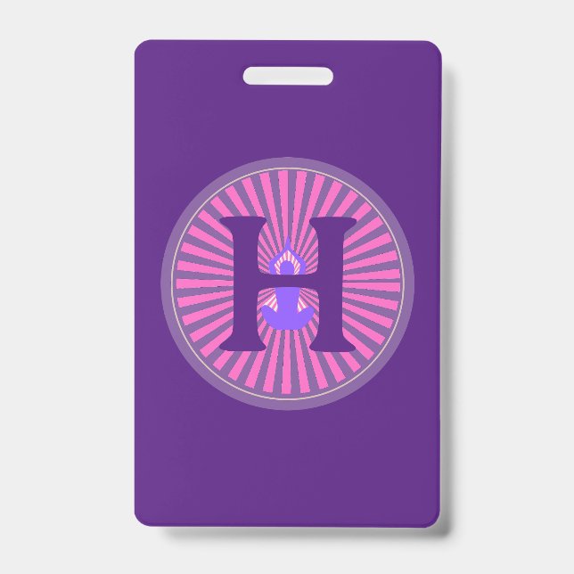 Badge - Yoga Zen - Personalized - Add Initial (Front)