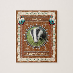 Badger Aggressiveness Energy Jigsaw Puzzle