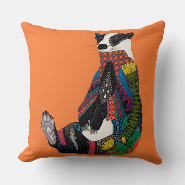 badger amber throw pillow (Front)