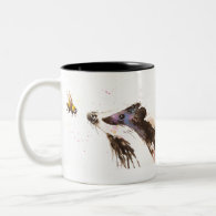 Badger and a Bumble bee Two-Tone Coffee Mug