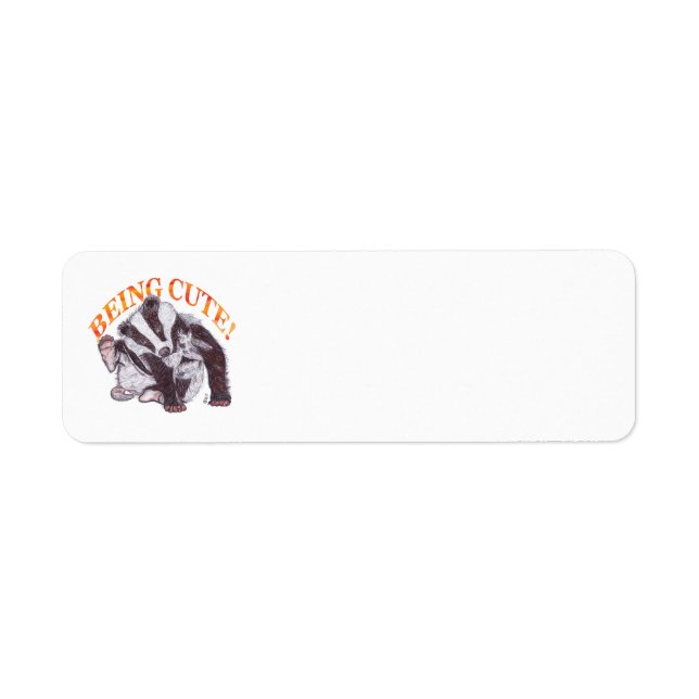 BADGER BEING ADORABLE LABEL (Front)