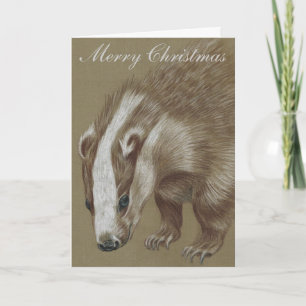 Badger British Wildlife Christmas cards