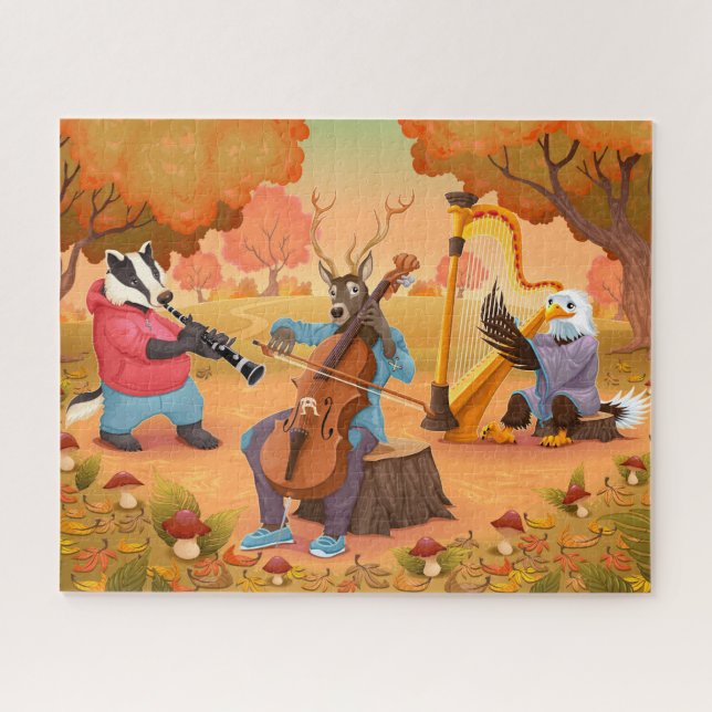 Badger, Buck and Eagle Forest Band Puzzle (Horizontal)