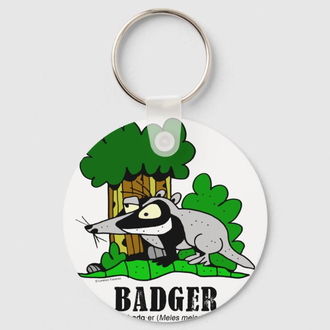Badger by Lorenzo Keychain (Front)