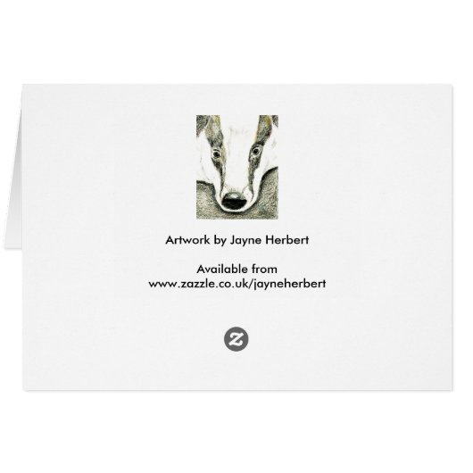 Badger card (a330) (Back Horizontal)