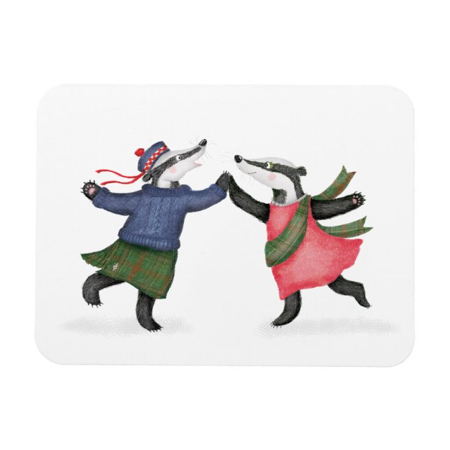 Badger ceilidh magnet (Horizontal)