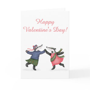 Badger ceilidh Valentine's card