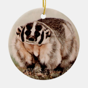 Badger Ceramic Ornament