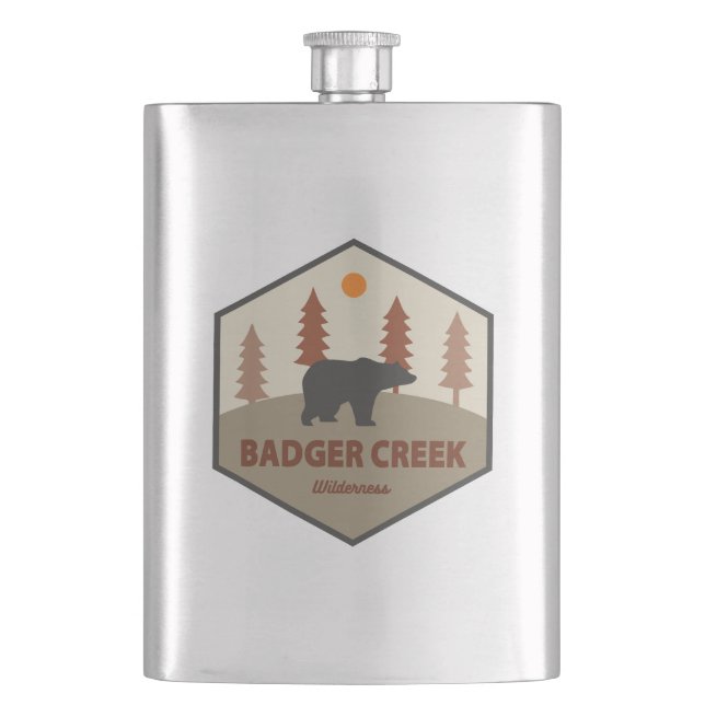 Badger Creek Wilderness Oregon Bear Flask (Front)