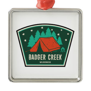 Badger Creek Wilderness Oregon Camping Metal Ornament