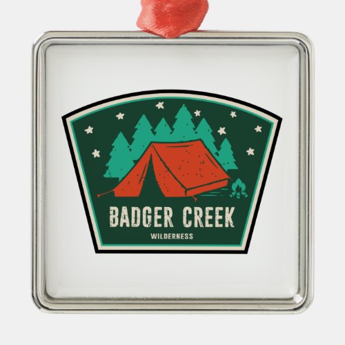 Badger Creek Wilderness Oregon Camping Metal Ornament