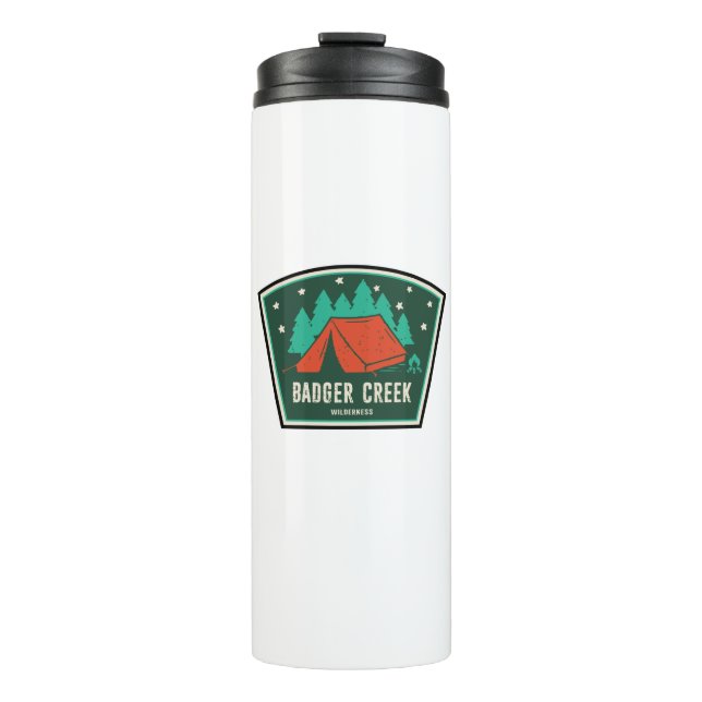 Badger Creek Wilderness Oregon Camping Thermal Tumbler (Front)
