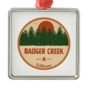 Badger Creek Wilderness Oregon Metal Ornament