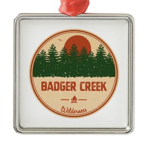 Badger Creek Wilderness Oregon Metal Ornament