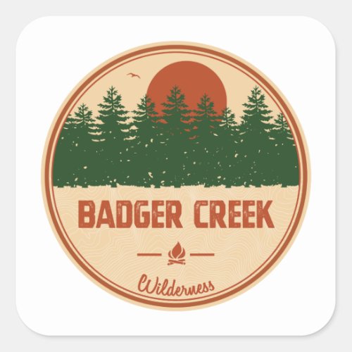 Badger Creek Wilderness Oregon Square Sticker