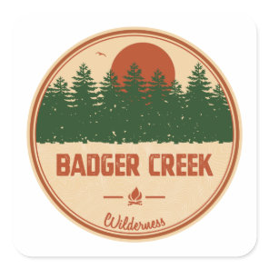 Badger Creek Wilderness Oregon Square Sticker