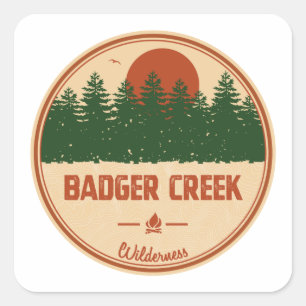 Badger Creek Wilderness Oregon Square Sticker