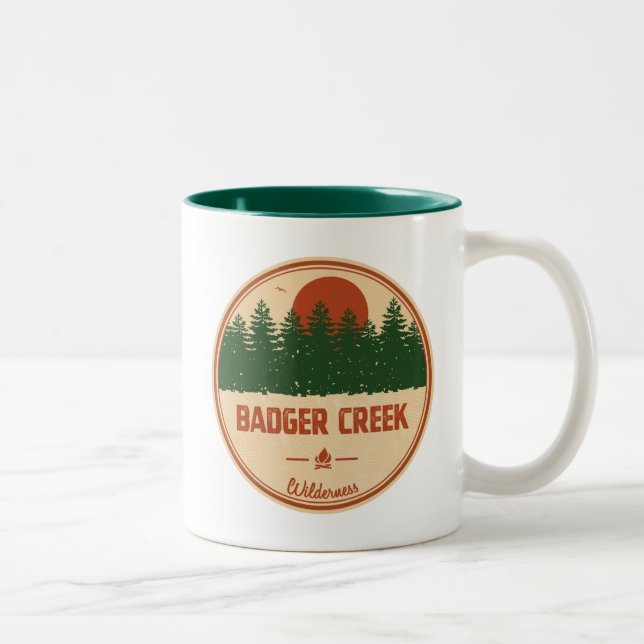 Badger Creek Wilderness Oregon Two-Tone Coffee Mug (Right)