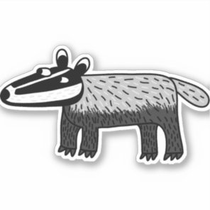 Badger Cute Wildlife Sticker