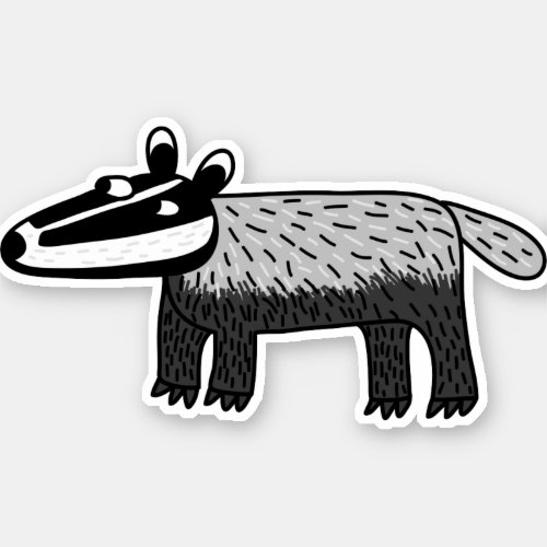 Badger Cute Wildlife Sticker
