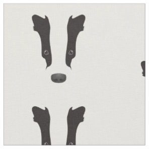Badger Face Silhouette Fabric