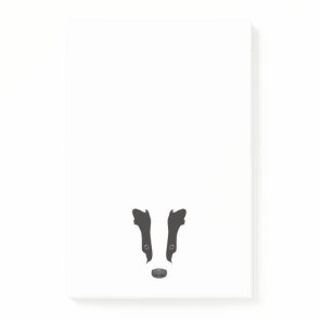 Badger Face Silhouette Post-it Notes