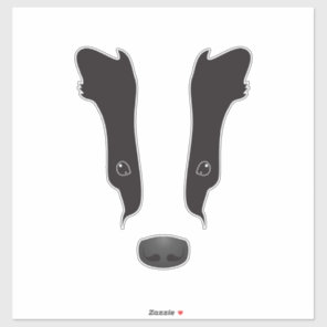 Badger Face Silhouette Sticker