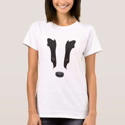 Badger Face Silhouette T_Shirt