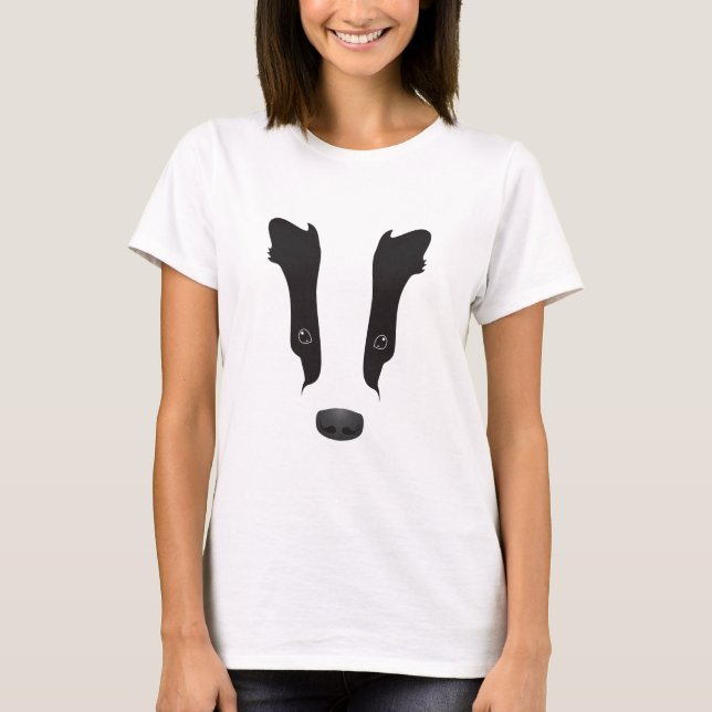 Badger Face Silhouette T-Shirt (Front)