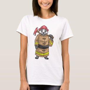 Badger Firefighter Ax Fire department T-Shirt