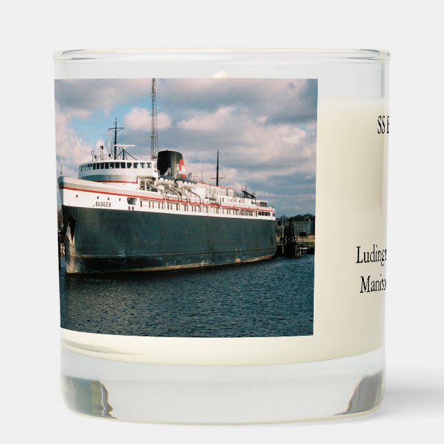 Badger glass candle (Front)