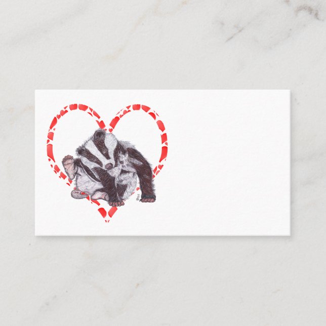 BADGER HEART BUSINESS CARD (Front)