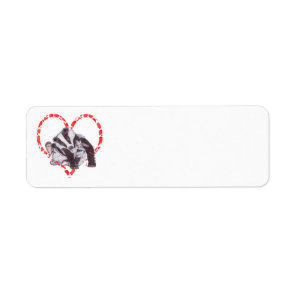 BADGER HEART LABEL