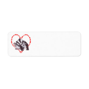 BADGER HEART LABEL