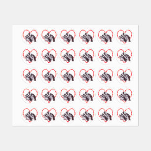 BADGER HEART LABELS
