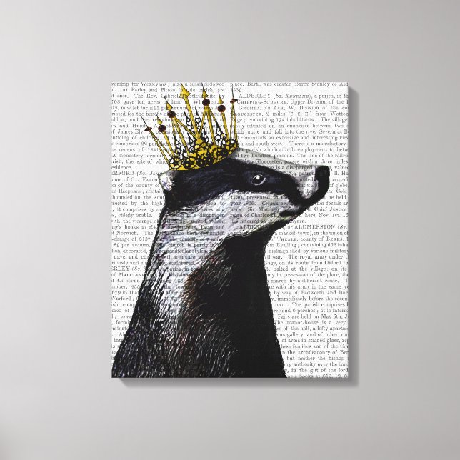 Badger King Canvas Print (Front)