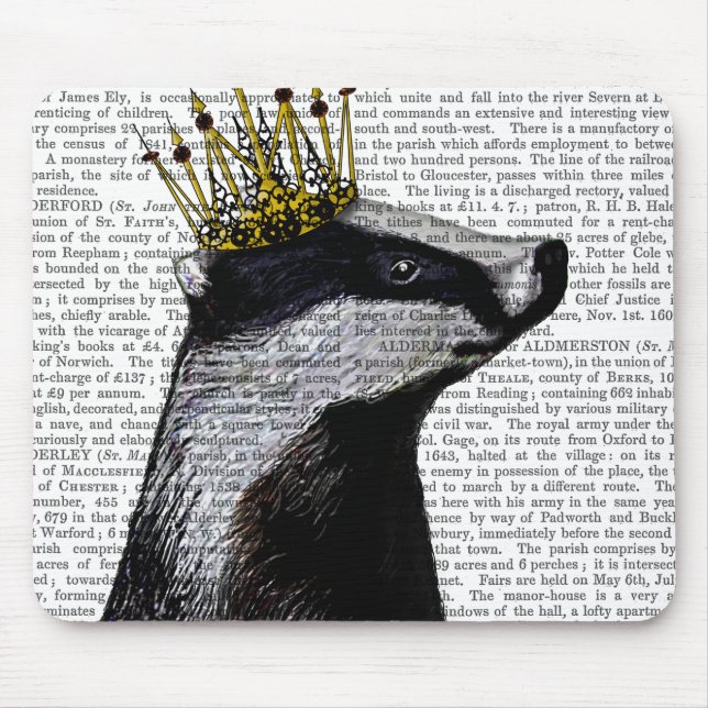 Badger King Mouse Pad (Front)