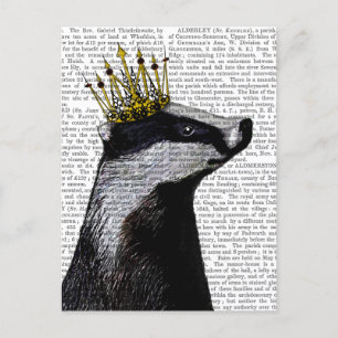 Badger King Postcard