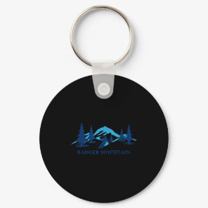 Badger mountain washington ski resort skiing skier keychain