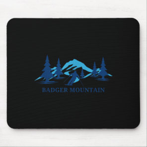 Badger mountain washington ski resort skiing skier mouse pad