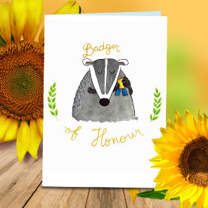 Badger of Honor greeting card by Nicole Janes