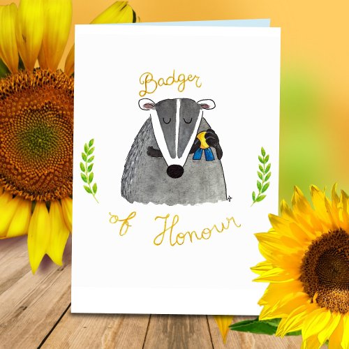 Badger of Honor greeting card by Nicole Janes