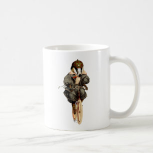 Badger on Vintage Bicycle Coffee Mug