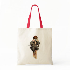 Badger on Vintage Bicycle Tote Bag