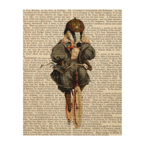 Badger on Vintage Bicycle Wood Wall Decor