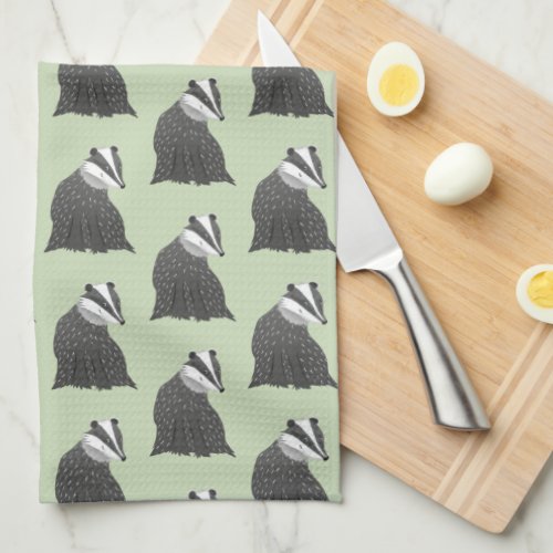 Badger Pattern Kitchen Towel