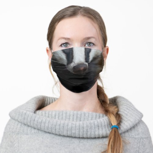 Badger Photo Animal Face Adult Cloth Face Mask