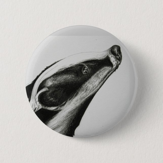Badger Pinback Button (Front)