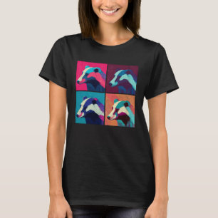 Badger Pop Illustration Colorful Animal Women Men  T-Shirt